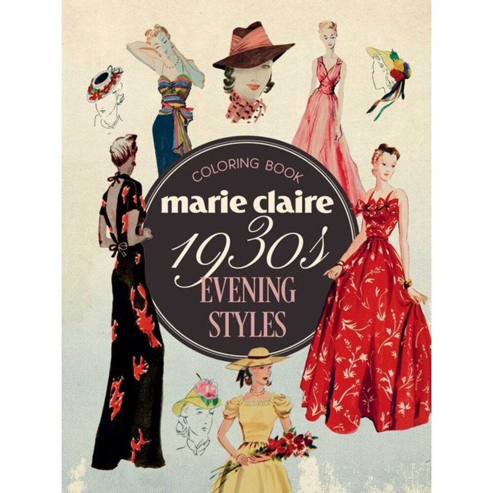 Marie Claire 1930s Evening Styles Coloring Book -- Rockpool Publishing